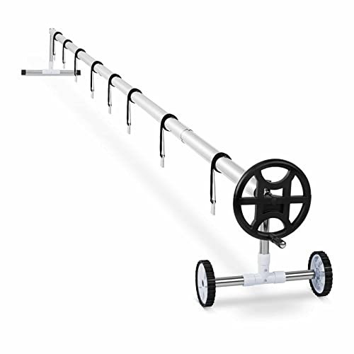 Uniprodo Enrouleur Bâche Piscine Manuel Bulle UNI_Pool_Reel_520 (4,2-5,2 m, Piscines Enterrées, Télescopique, Hors Piscine, Aluminium, INOX, Plastique)