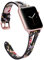 Wearlizer Pink Flower Leather Strap for Apple Watch Strap 41/38/40/42mm iWatch Womens Triangle Hole Sport Straps Wristband Replacement Bracelet (Metal Silver Buckle) SE Series 10 9 8 7 6 5 4 3 2