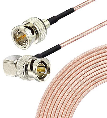 Superbat SDI Kabel 30cm 3G/HD BNC Kabel 75ohm RG179 SDI Video Kabel Männlich zu Männlich Rechter Winkel Koaxial Kabel 1 Stück für Kamera und Konverter Video Ausrüstung Unterstützt 3G-SDI/HD-SDI/4K/8K.
