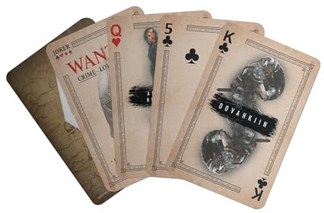 The Elder Scrolls V: Skyrim Playing Cards – Officially Licensed Deck with Unique Artwork, 52 Cards + 2 Jokers, Durable Card Stock, Collectible Gift for Gamers & Fans