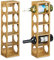 Relaxdays Étagère à vin en Bambou, Lot de 3, 5 emplacements chacune, Bambou, Design Moderne, HLP : env. 53 x 14 x 12 cm, Nature
