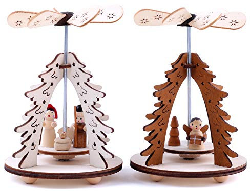 BRUBAKER 2er Pack kleine Weihnachtspyramiden - designed in Germany