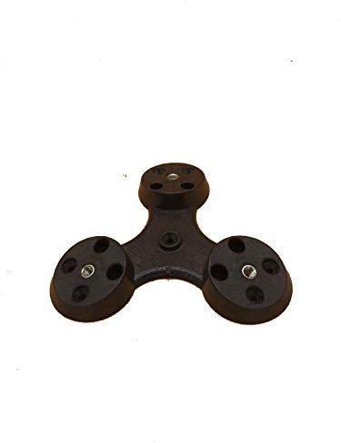 Montageplatten schräg/gerade ideal für Tischbeine & Möbelfüße - perfekt geeignet für Esstisch, Couchtisch, Schreibtisch & mehr (1x Schwarz, 15° angewinkelt im Dreieck)