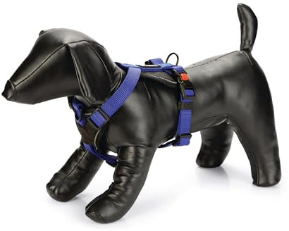 Karlie Art Sportiv Premium Y-Geschirr, Hundegeschirre, Nylon, Blau, 60-76x2,5 cm