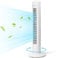 Aigostar Tower Fan, 30” Oscillating Standing Fans, Quiet Cooling Fan with 3 Speeds, 75° Oscillation, Portable Floor Bladeless Childs Fan for Living Room Home Kids Bedroom Office, White- Duke