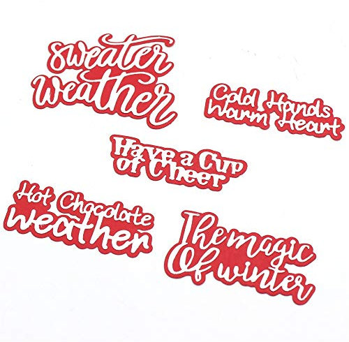 KSCRAFT Metall-Stanzschablonen mit Aufschrift „Have a Cup of Cheer“ für Bastelarbeiten, Sammelalben, Fotoalben, dekorative Prägung, DIY-Papierkarten