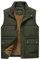 TACVASEN Men's Gilet Fleece Thermal Outerwear Body Warmers Warm SleevelessJackets Outdoor Windproof Quilted Gilets for Men Army Green,L