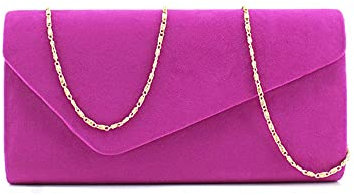 MODELISA - Bolso Sobre Fiesta Noche Mano Con Cadena Al Hombro Mujer (Lila)
