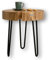holz4home® Couchtisch mit massiver Baumscheibe aus Eiche | Baumkante | Baumstamm | Exklusives Loft Design aus hochwertigem Massivholz | Ø 50cm x 41cm Höhe