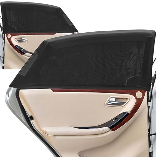 2 Pcs Parasol Coche Infantil Lateral Ventana Coches Trasero Sombrilla Universal con protección UV Fácil instalación, para Bebe para Niños y Mascotas