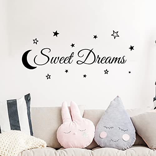 Xijuer Schlafzimmer Aufkleber, Sweet Dreams Wandsticker kinderzimmer, Aufkleber Wandaufkleber Wandsticker für TV Hintergrund Deko Wohnzimmer Wand Fenster Abziehbilder