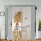 Magnetic Fly Screen Door Curtain 85x205cm(33x81inch) with Full Frame Magic Tape Magnets Close Automatically,No Drilling Anti Mosquito for Balcony/Patio/Living Room - Grey