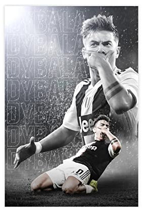 Paulo Dybala Sport Star Art Poster 5 Leinwand Poster Schlafzimmer Dekor Sport Landschaft Büro Raum Dekor Geschenk Unframe:30 x 45 cm