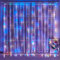 JIANNZT USB Lichtervorhang Bunt, 3x3M 300 LED Lichterketten Vorhang 8 Modi mit Fernbedienung und Timer, Wasserdichte Lichterkette Gardine für Weihnachten Innen Außen Deko, Zimmer, Party, Hochzeit