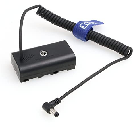 Eonvic NP-F Dummy Battery DC Coupler Adapter Cable for Sony NP-F970 NP-F960 NP-F770/F750/F550