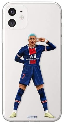 MYCASEFC Coque Football Kylian Mbappé Wiko Y60 en Silicone Housse de Foot pour Smartphone Imprimée en France en TPU