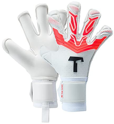 T1TAN Alien Infinity 2.0 Torwarthandschuhe für Erwachsene, Fußballhandschuhe Unisex - Contact Cut und 4mm Profi Grip - Gr. 7