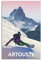 JOOEL Vintage-Poster, Snowboard-Poster, dekoratives Gemälde, Leinwand, Wandposter und Kunstbild, modernes Familien-Schlafzimmer, Dekoration, Poster, 50 x 75 cm