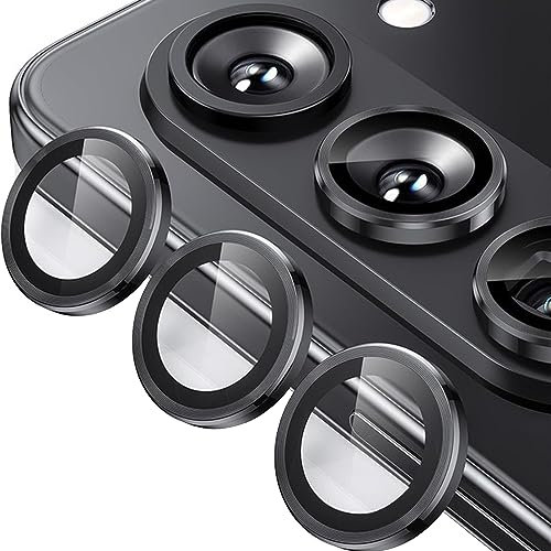 SEIAIYG Camera Lens Protector for Samsung Galaxy Z Fold 5, Metal Individual Ring Cove, HD Tempered Glass Camera Cover Screen Protector, Anti-Scratch, Case Friendly Black