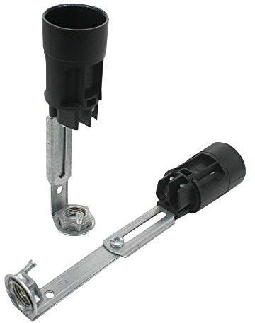 2 Stk. Kerzenfassung E14 höhenverstellbar 100-125mm ø24mm M10x1 Gewinde Fassung für Leuchten u. Lüster