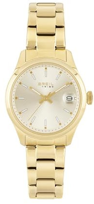 Breil, Collezione Classic Elegance, Orologio Donna Solo Tempo, in Acciaio IP Light Gold, Bracciale Lucido e Satinato, Quadrante Sunray Color Champagne, Indici e Sfere Bianchi, Cassa 32 mm, Color Gold