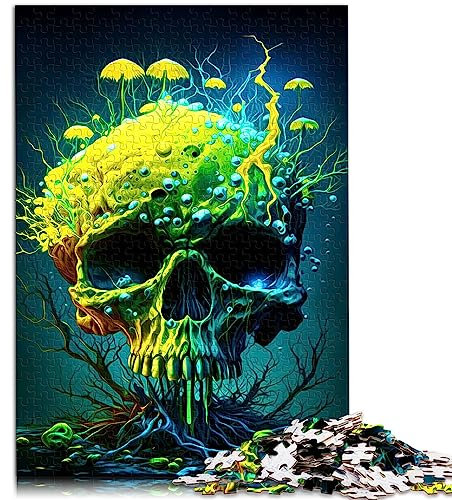 Puzzle für Kinder, Totenkopf-Puzzle für Erwachsene, 1000 Holzpuzzles für Erwachsene und Kinder ab 12 Jahren, Heimdekoration, Größe: 50x75 cm