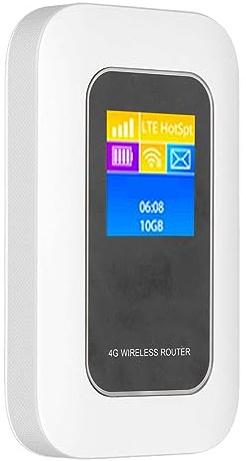 Tragbarer 5G 4G WLAN Hotspot Router - Hohe Übertragungsleistung, Unterstützt Mehrere Bänder, Kompakt und Tragbar, bis zu 10 Benutzer, Integriertes Display, SIM Karte fähig