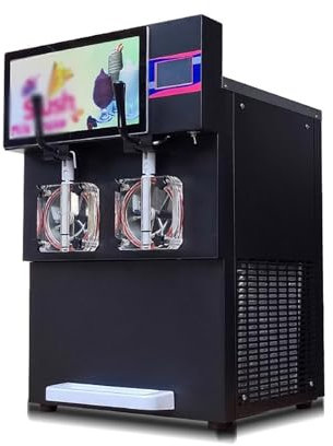 WAOCEO Speiseeismaschine Doppelzylinder-Multifunktions-Eismaschine, Schneeschlammmaschine, Sommer, erfrischende Snacks, kalte Getränke, Milch, Tee, Kaffee Eismaschine
