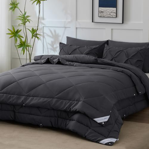 WAVVE Bettdecke 135x200 4 Jahreszeiten 2 teilig Grau - Ganzjahresdecke 135x200cm 300gsm+ Sommerdecke 135 x 200 150gsm=Winterdecke 450gsm, Steppdecke 200x135 für Vierjahreszeiten/Sommer/Winter