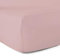 Drap-Housse 100% Coton 57 Fils - Rose Poudré - 140 x 190 cm - Bonnet 30 cm