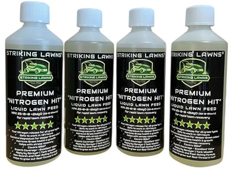 Premium High Nitrogen Fertiliser for Lawns | NPK 25-0-0 | Use for Red Thread - Lawn Fertilizer & Green Up for Grass by STRIKING LAWNS (Covers 500m²)