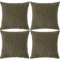 Ci & Ci 4er Set Boho Deko Kissenbezug 50x50 cm, Olivgrün Kissen Sofakissen Dekokissen Zierkissen, Flauschig Kissenbezüge Kissenhülle für Sofa Couch