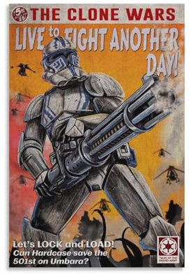 Hardcase 501st Star The Wars, Vintage-Film-Poster, dekoratives Gemälde, Leinwand, Wandkunst, Wohnzimmer-Dekor, Poster, 30 x 45 cm