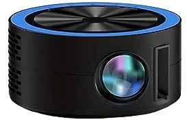 Mini projecteur, projecteur portable HD 1080p compatible avec interface USB et télécommande, projecteur vidéo de film, accessoires d'appartement, gadgets techniques, mini téléviseur, cadeaux de Noël
