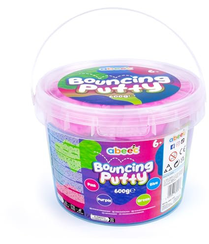 abeec Slime Putty For Kids, 600g Putty for Children & Adults In 4 Colours, Great Fidget Toys and For Stress Relief, Perfect Party Bag Fillers For Kids