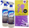 SET QUASAR: 2x Detergente Spray FORNI & BARBECUE, Sgrassante, Disincrostante e Antiodore 580ml + Panno In Lattice SOFT, Formato 30x30