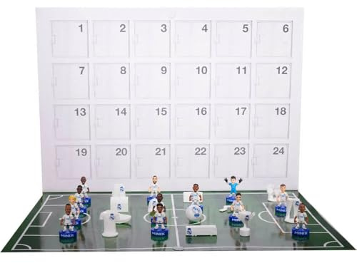 BANDAI, Minix Collectible Figuren, Super Pack Real Madrid, Adventskalender mit 12 Spielern und 12 Überraschungen, Geschenkidee für Kinder und Erwachsene, Fußballfans (MN17348)