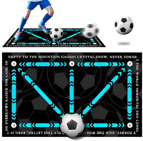 Fußball Trainingsmatte, 60 X 90cm Fussball Matte Ballkontrolle, Rutschfeste Fussballmatte Training, Fußball Schritt Trainingsmatte Fussball Trainingszubehör Geschenke für Fußballliebhaber