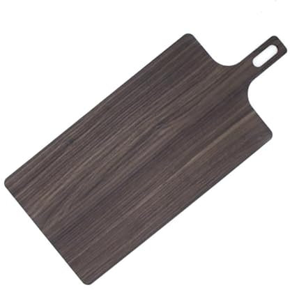 Tagliere da Cucina in HPL 36 x 20 x 0,5 cm con Manico Finitura Noce, Tagliere Rettangolare e Termoresistente, Tagliere Antigraffio da Cucina, Made in Italy, per Uso Domestico e Professionale - BISETTI