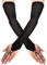 EupHHonycs Tüll Handschuhe Fingerlose Handschuhe Damen Schwarzlange Transparent Handschuhe Mit Diamant Lange Handschuhe für Hochzeit Braut Oper Party Kleidungs Zubehör