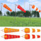 Windsack, 150 cm, für Flughafen, leicht und wetterbeständig, Ripstop-Polyester, Windrichtungsanzeige (Orange + Weiß)