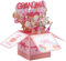 Pop-Up-Karte Happy Birthday Oma, Bunte Pop-Up-Geburtstagskarte für Oma mit Umschlag Geburtstagsgeschenke für Urgroßmütter Beste Nana-Geschenke Kreative Geschenkidee für Oma