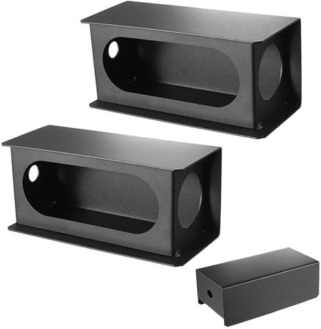 Anhänger-Leuchtkästen Aus Stahl, Rücklichtgehäuse-Set - Ovale Anhänger-Leuchtkästen Aus Kohlenstoffstahl,2x Rostfreier LKW-Rücklichtkasten, Schwarze Anhänger-Lichtkästen 2-Zoll-Seitenumrissleuchte