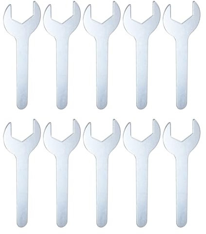 QUARKZMAN 10 Stück Kleiner Schraubenschlüssel Ringschlüssel 24x115x2,8mm metrisch Maulschlüssel U-förmiger Einzelner Ringschlüssel Superdünner Kleiner Flachkopf-Verzinkter für Kfz-Reparatur