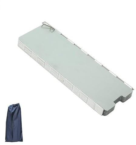 Parabrezza Campeggio Pieghevole,12 Piatti Paravento Fornello Campeggio,Parabrezza per Fornello da Campeggio,Esterno Portatile Parabrezza in Alluminio,Stufa Esterna Parabrezza Pieghevole e Portatile