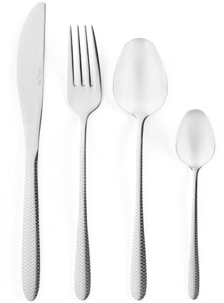 Salter Malton Cutlery Set – 48. Piece, 18/0 Stainless Steel Dinnerware, 12 Place Settings, Mirror Polished Finish, Includes Forks, Knives, Teaspoons, Tablespoons, Dishwasher Safe, 25 Year Guarantee