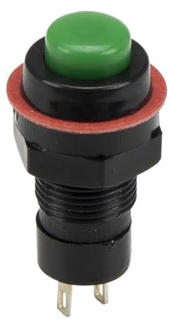QYCWHXVDF Lote de 10 pulsadores DS-211 de 10 mm con autobloqueo de Encendido y Apagado, SPST(Green)