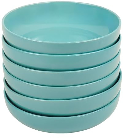 DIVCHI Dinner Bowl Set Lightweight & Stylish Tableware Bowls for Serving Cereal Soup Pasta Salads & Snacks -Dishwasher & Microwave Safe (Light Blue)