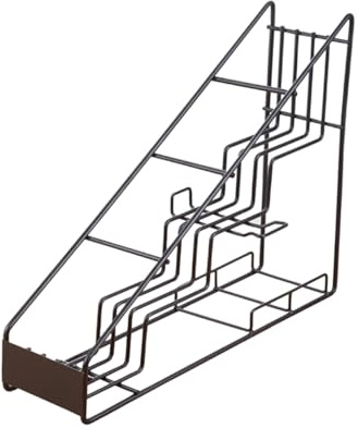 Angoily Organizador de Botellas de Jarabe de Hierro Tipo Escalera Estante Multifuncional para Condimentos y Mermeladas Soporte Resistente para Almacenamiento Cocina Color Negro Capacidad
