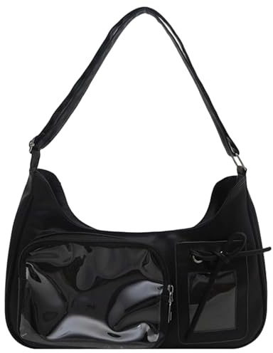 Uanqfegy Ita Tasche Umhängetasche Kawaii Japanischer Messenger für Frauen Y2K Niedlich, Pin Bag PU Schultertasche